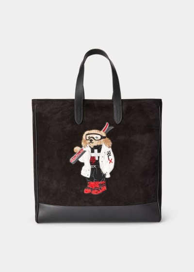 Men's Ralph Lauren Ski Bear Suede Tote Bags | 260875UOA